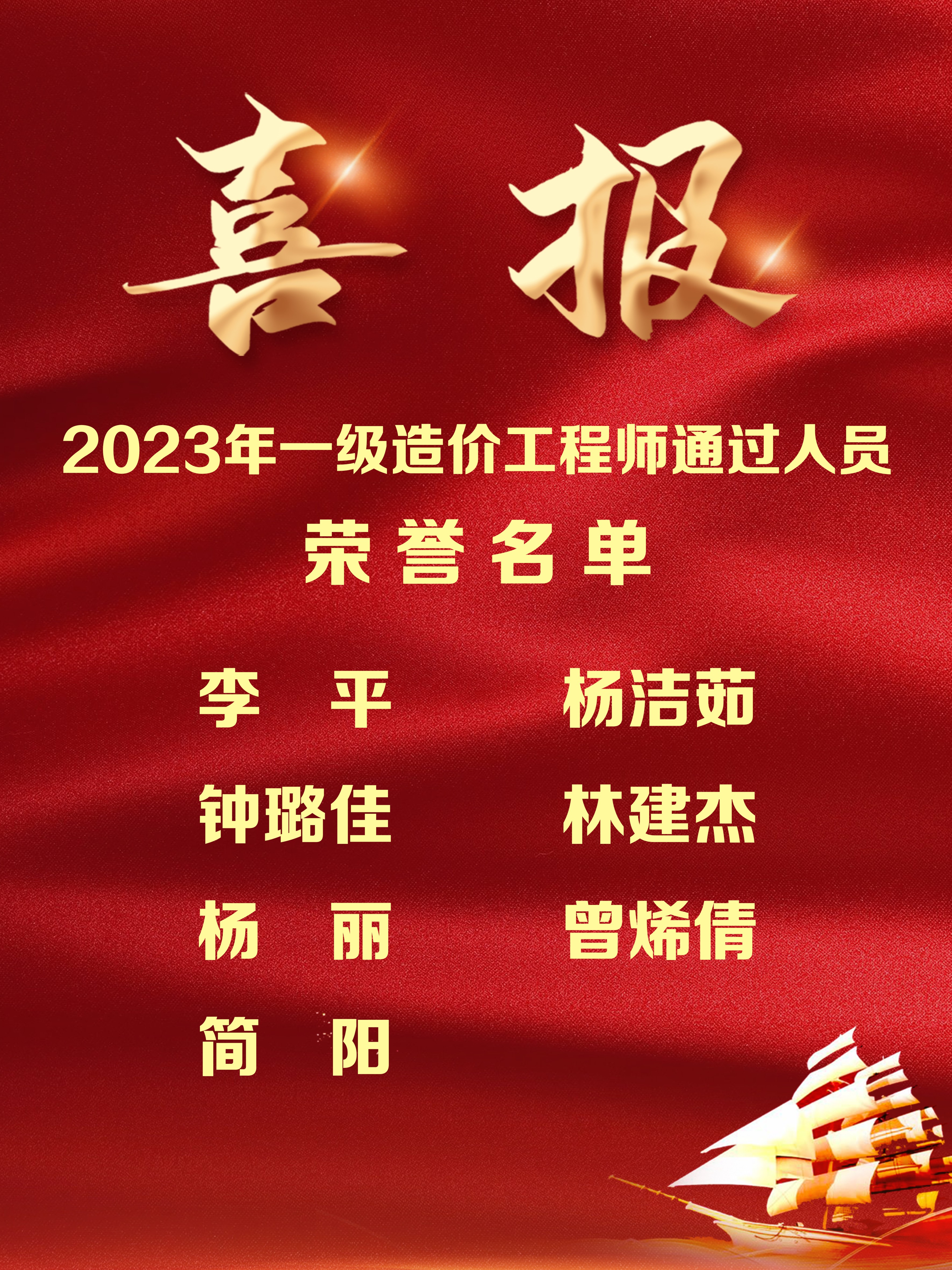 喜報(bào)！熱烈祝賀我司多名員工通過(guò)一級(jí)造價(jià)工程師考試！